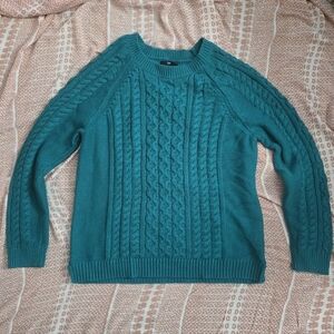 GAP Turquoise Cable Knit Sweater